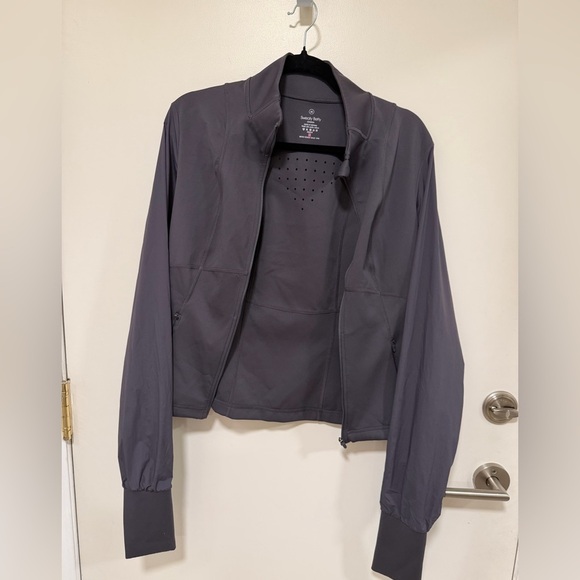 💜Sweaty Betty Purple/Gray Women's Jersey Long Sleeve Top💜STUNNING 💜 - Picture 5 of 16